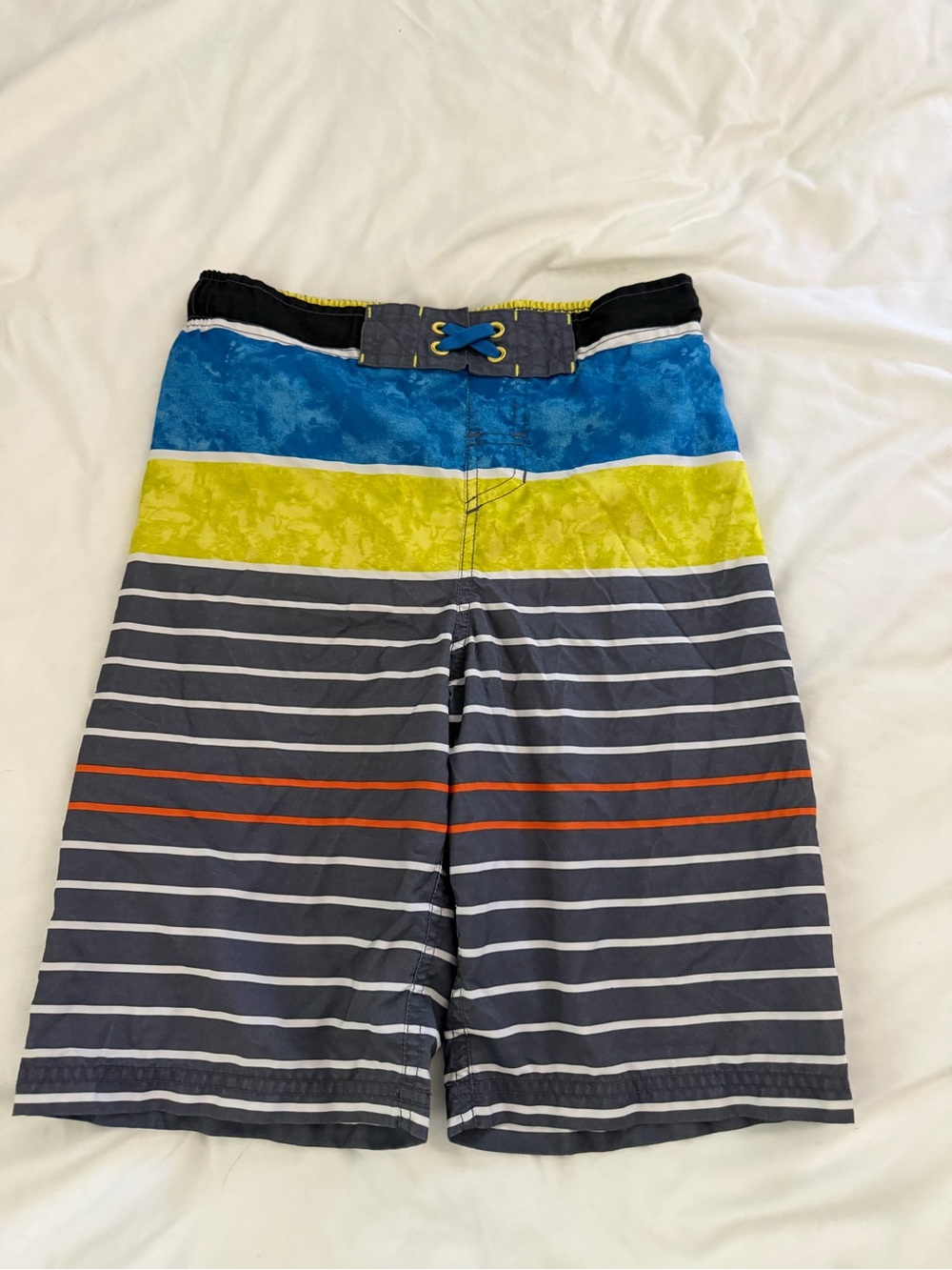 Cat & Jack Yellow Striped Swim Trunks